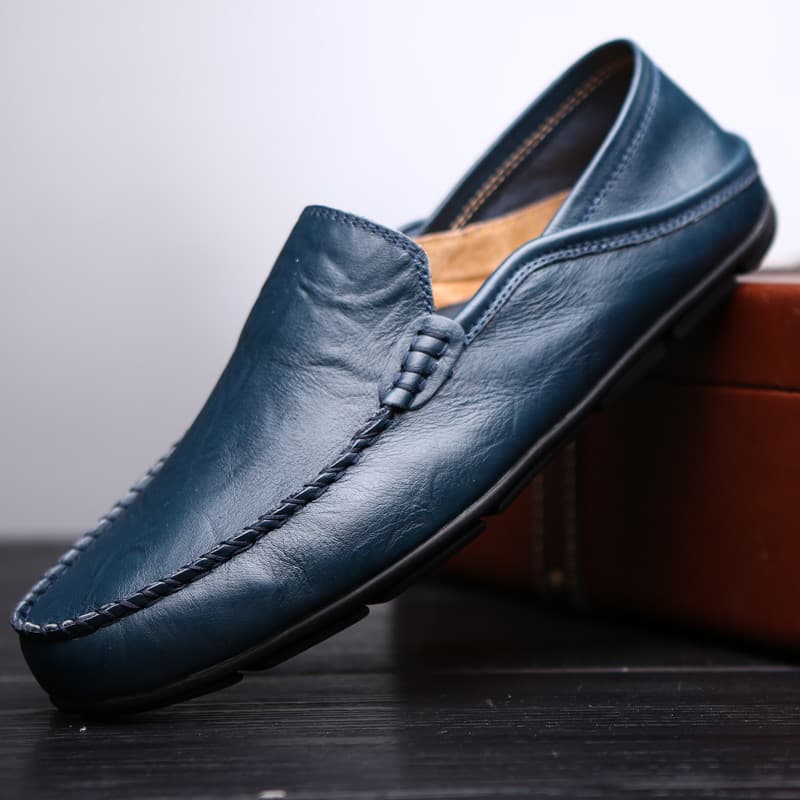 Sapatos de condução masculinos deslizamento-On verão leve sola macia preguiçoso verão respirável condução sem salto sapa