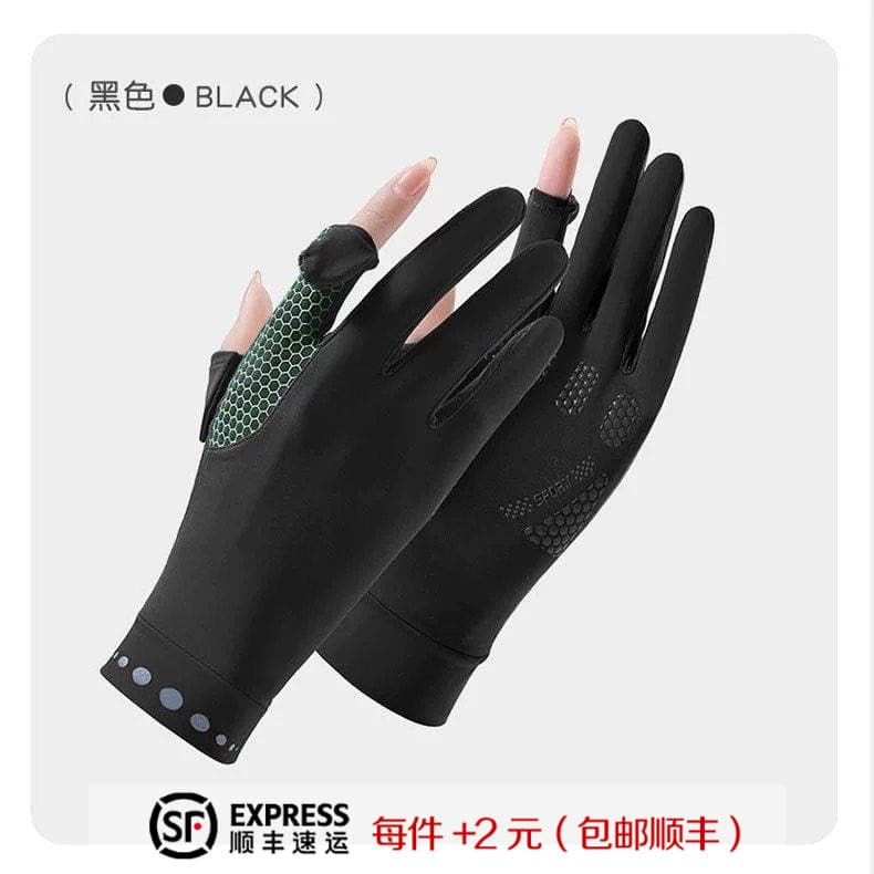 Luvas de proteção solar femininas anti-ultravioleta ciclismo ciclismo surf secagem rápida praia beira-mar tela sensível
