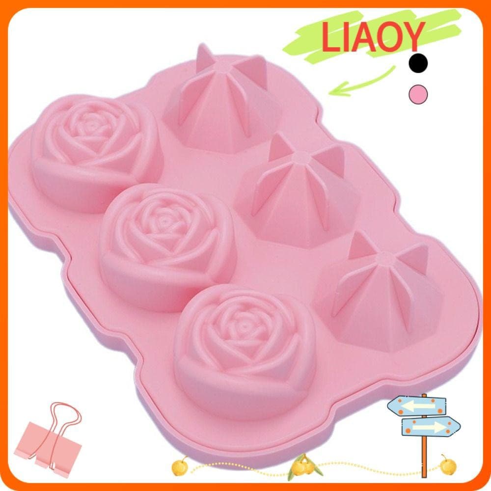 Bandejas De Cubos De Gelo LIAOYING , Moldes De Silicone Duráveis Fáceis De Limpar Em Forma De Rosa De Borracha