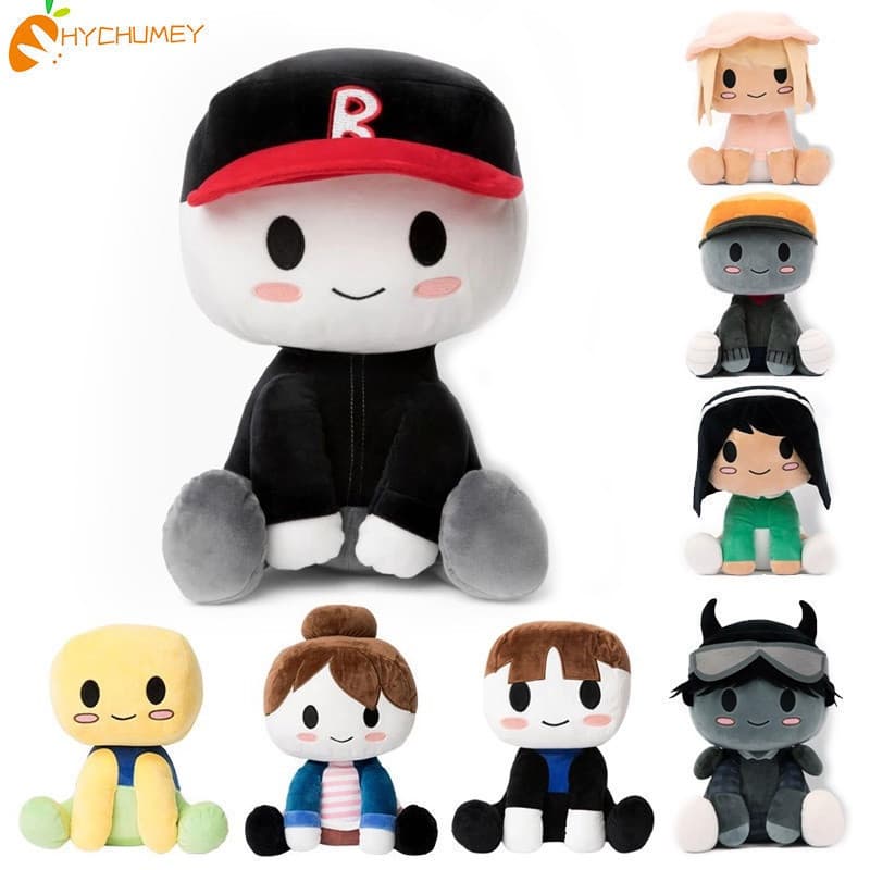 Brinquedo de Pelúcia Hychumey Blox Buddies, Boneca de Abraço Macia, Presente de Aniversário e Natal para Crianças e Bebê