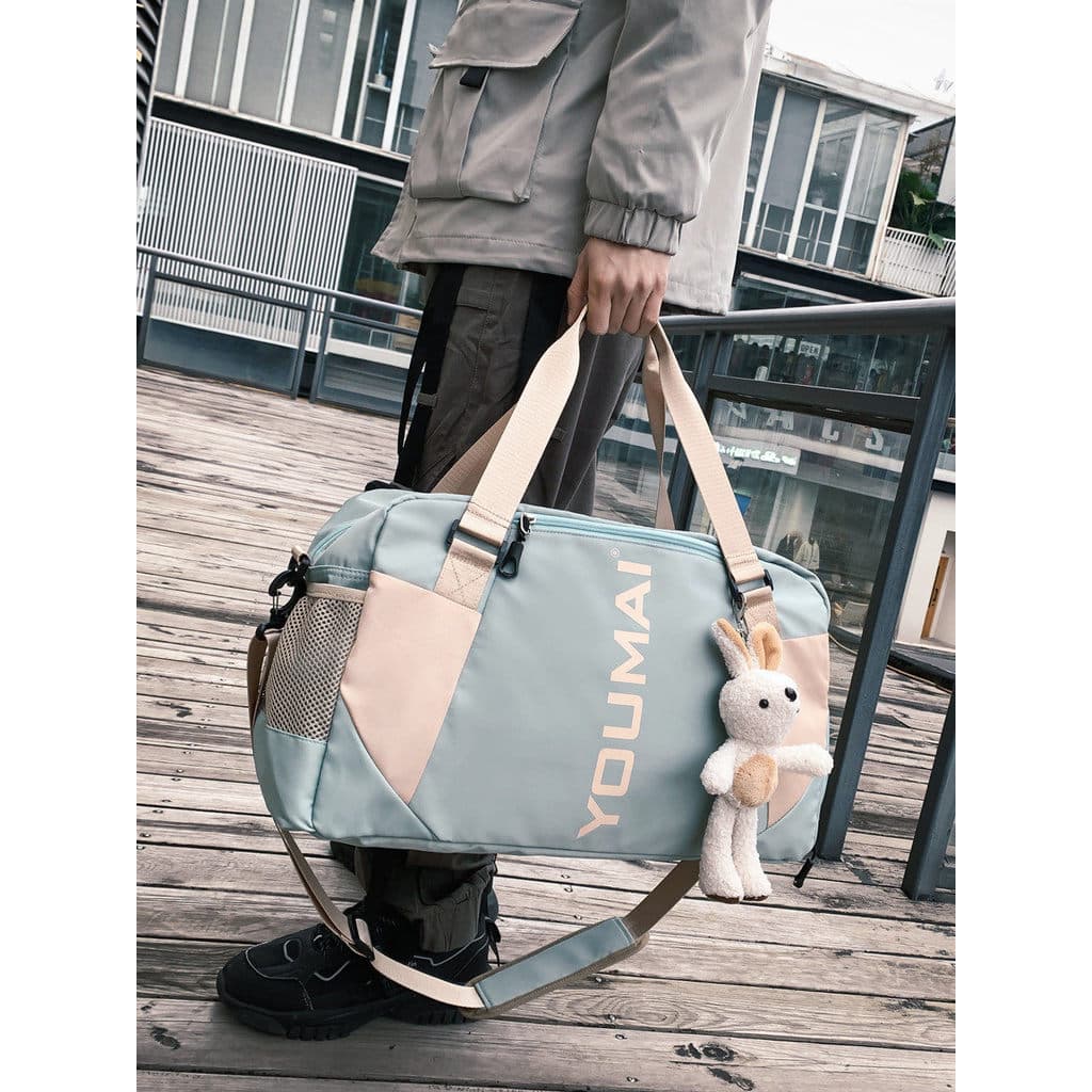 Bolsa de viagem de curta distância moda feminina bolsa leve de grande capacidade estudante à prova d'água bolsa de embar