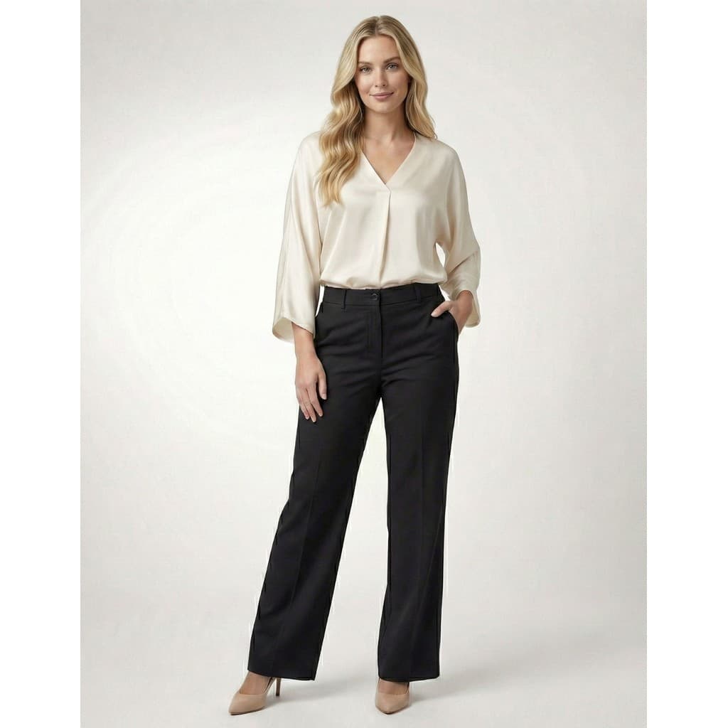 Calça Wide Leg Alfaiataria Feminina Cintura Alta Premium Caimento Perfeito Pano Maravilhoso