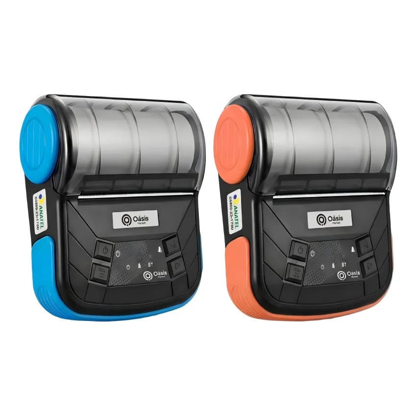 Mini Impressora Térmica Bluetooth 80mm Portátil Recarregável