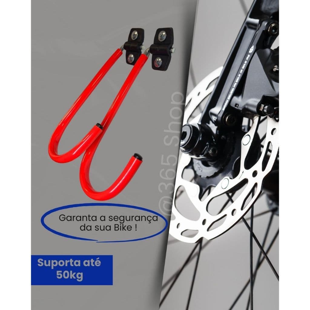 2 Suportes Gancho Vertical de Bicicleta para Parede Multiuso Articulado. Edição Limitada Laranja!