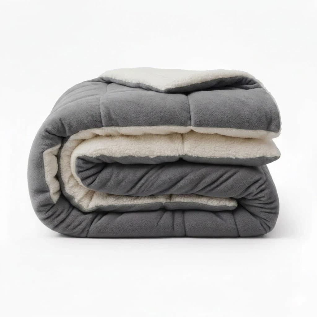 Coberdrom Cobertor Casal Queen Colcha Dupla Face Edredrom Luxo Pele Carneiro Premium Envio Imediato