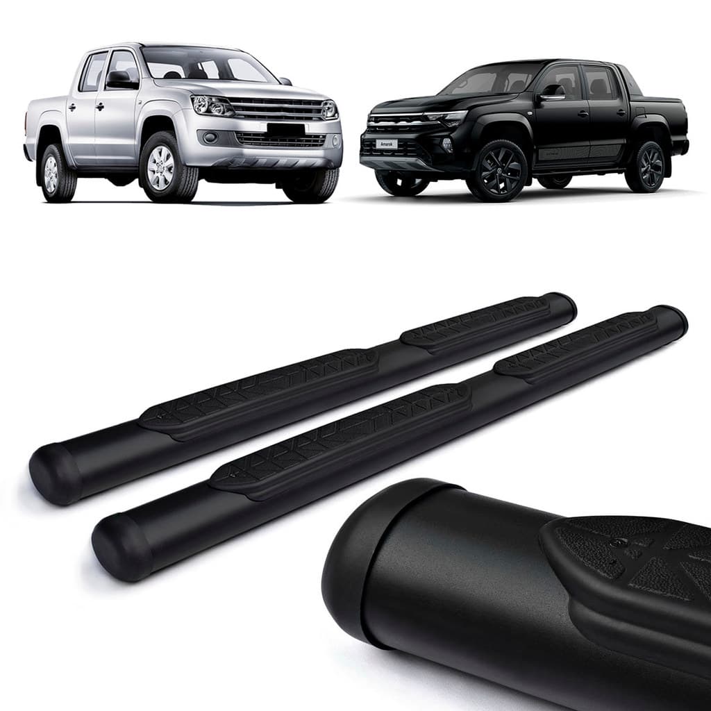 Estribo Oblongo Amarok 2010/... Cabine Dupla Preto