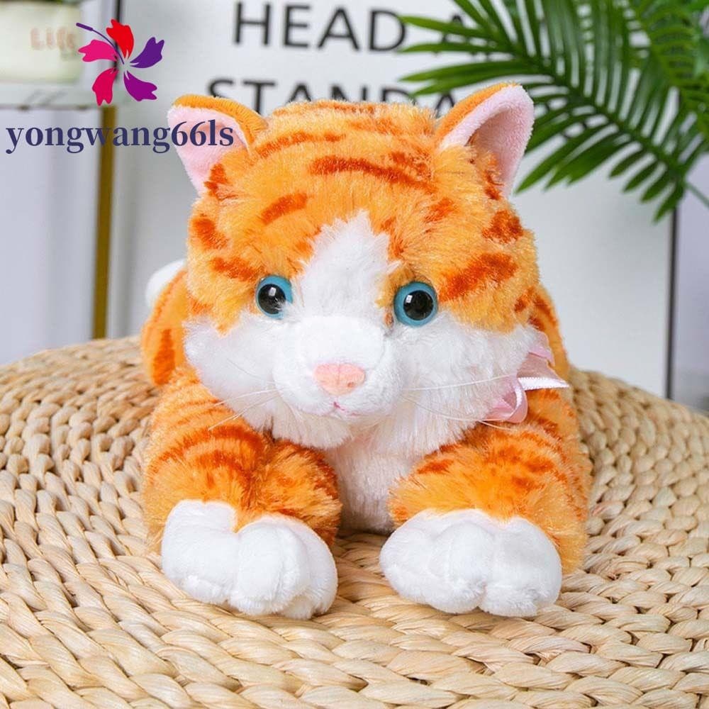 YONGWANG Simulação Gato Brinquedo De Pelúcia Animal Sofá Almofada Decoração Para Casa Macio Apaziguar Brinquedos