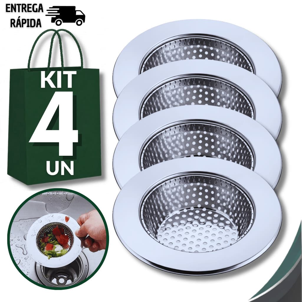 Utensílios Ralinho Ralo Pia Inox Duradouro Higiênico 9Cm Casa Cozinha Restaurante Praticidades