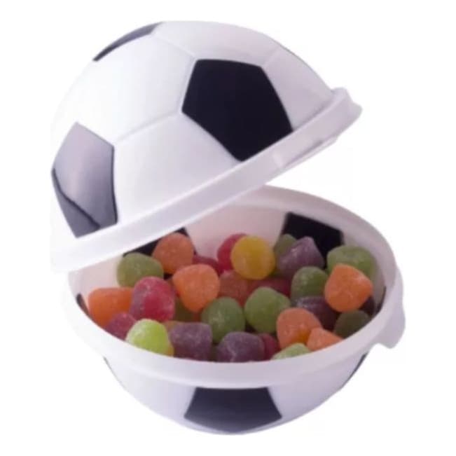Kit Com 50 Porta Mix Bola De Futebol Pote De Doces P/ Festas
