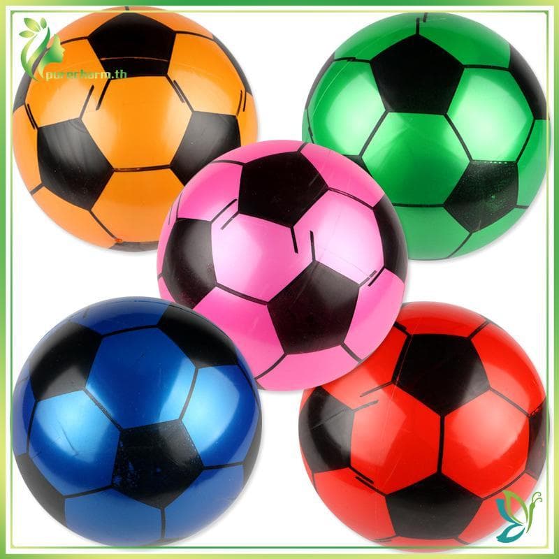 [Beleza] Crianças Bola De Futebol Multicolorido PVC Inflável Mão Pat Esportes Jogos Treinamento Ao Ar Livre Praia Bolas