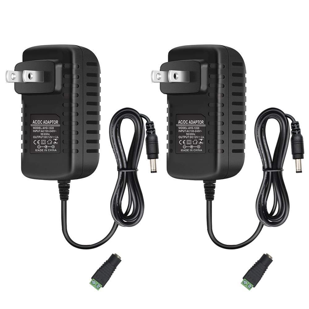 Fonte de Alimentação LED 12V 2A, Adaptador AC 24W, Transformador de 100-240V AC para 12V DC, Fonte de Alimentação 12 Vol