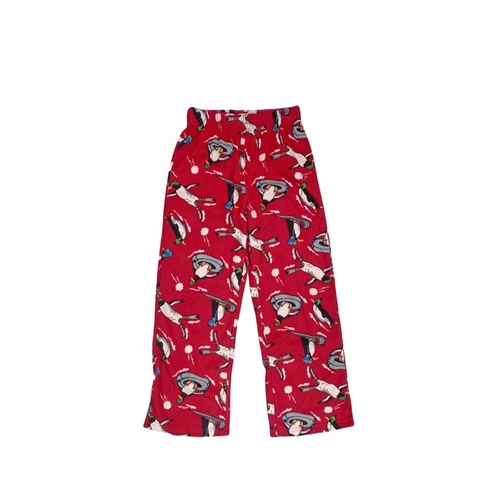 H4003-1 comércio exterior novo estilo pinguim impressão cintura elástica calças de pijama infantil Coral velo Casual con