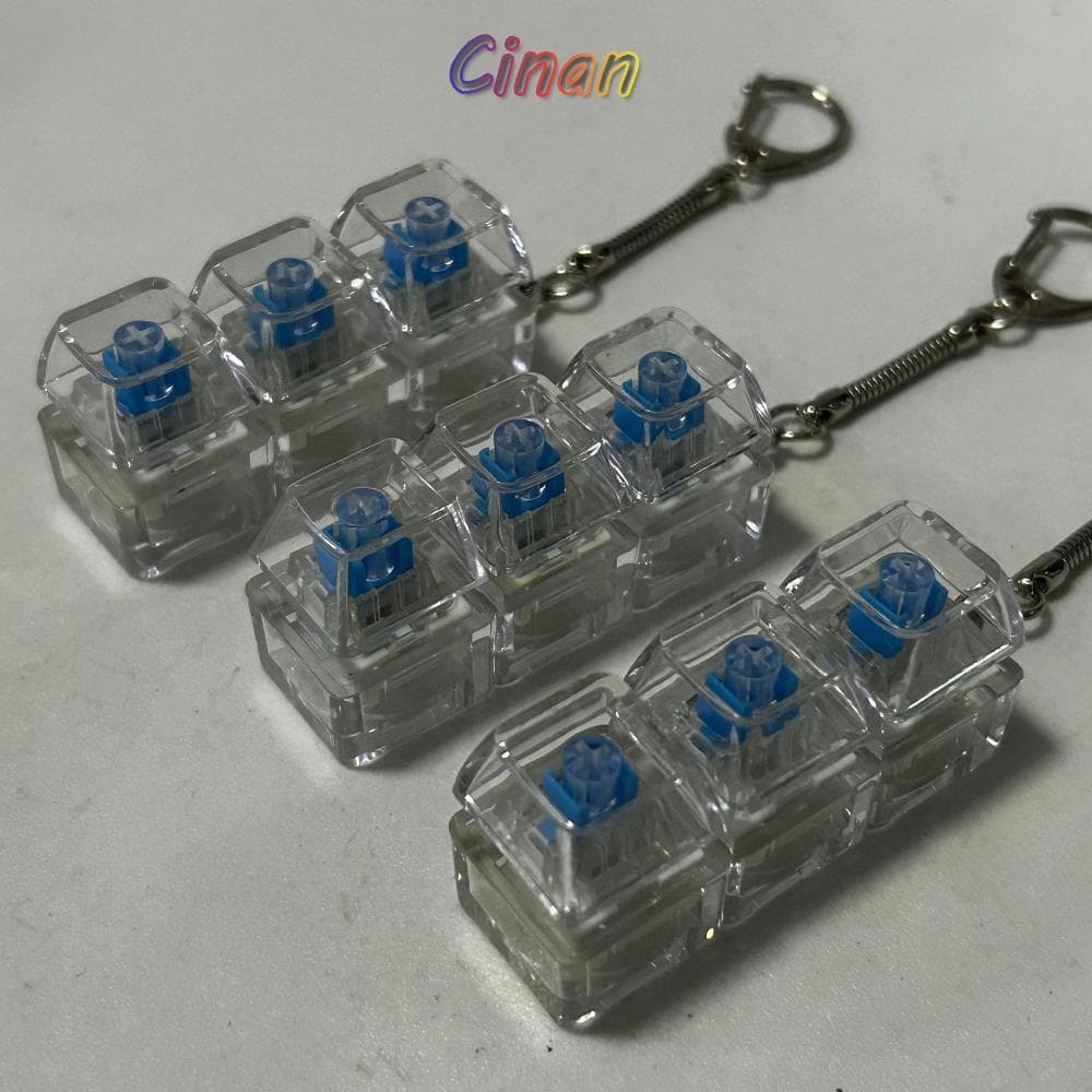 Teclado De Dedo CINAN , Botão Chave 3/4/9 Teclas Fidget Keychain , Passe O Tempo Stress Relief Gadget Clicker Toy