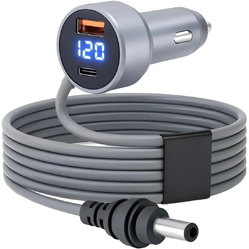Cabo Carregador 3 Em 1 Veicular Cinzeiro Starlink Mini Compativel Usb Tipo C 12v 24v Pd 72w 2 Metros
