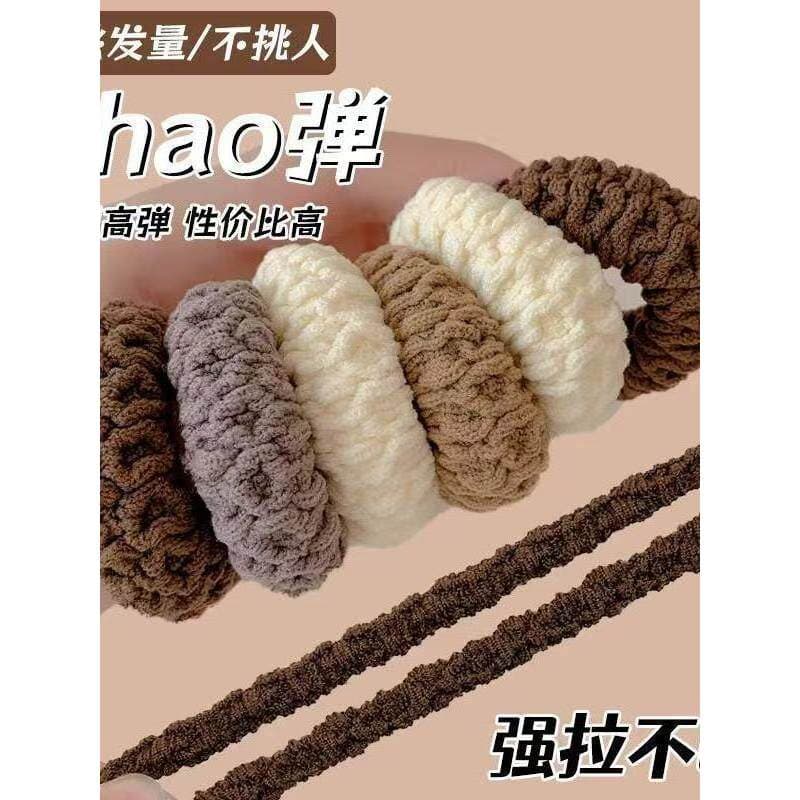 Amarrando toalha de cabelo anel de cabelo cabeça corda não machuca o cabelo amarrando o cabelo alta elasticidade durável