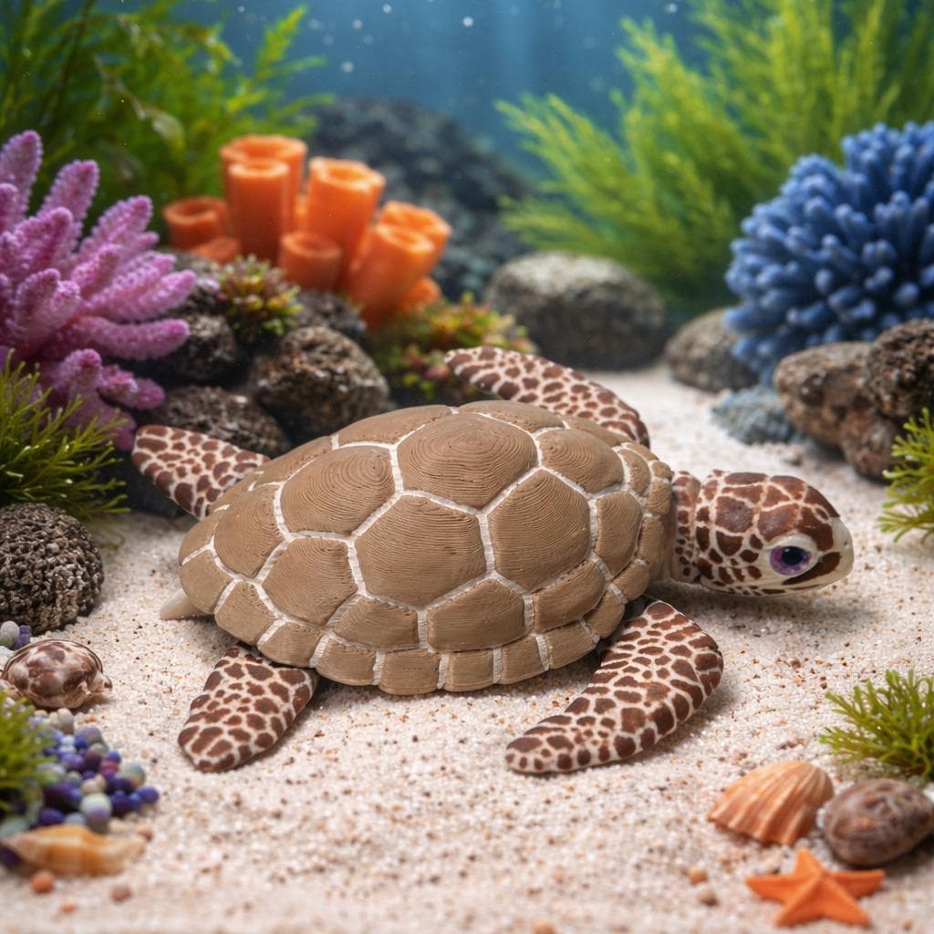 Tartaruga Articulada Marinho Brinquedo 3d Sensorial e Decorativo Fidget