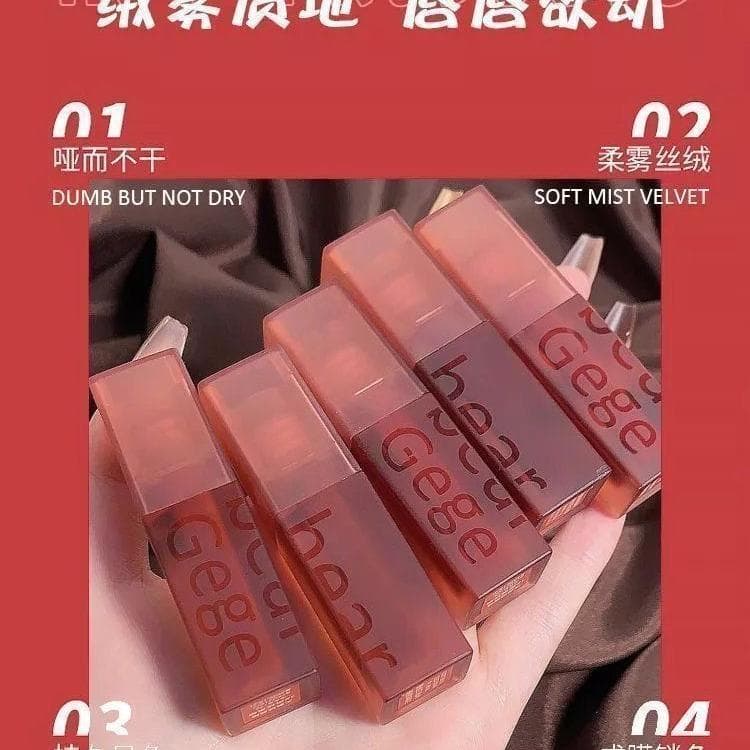 Coreia blackrouge dez pecados tarô fosco brilho de água espelho veludo esmalte labial lama DL01DL06