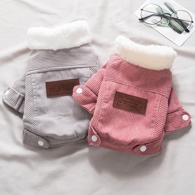 Outono inverno roupas engrossado Pet algodão casaco Teddy Bichon Pomeranian gato pequeno cão roupas de inverno jaqueta d