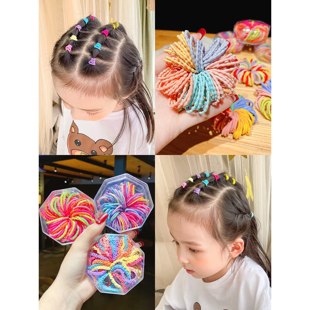 Crianças faixa de borracha não machuca o cabelo boa elasticidade cabeça corda meninas pequenas meninas laço de cabelo do