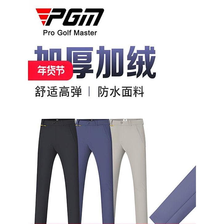 PGM outono inverno calças de golfe calças de golfe à prova dwaterproof água velo-velo calças de perna reta engrossado qu