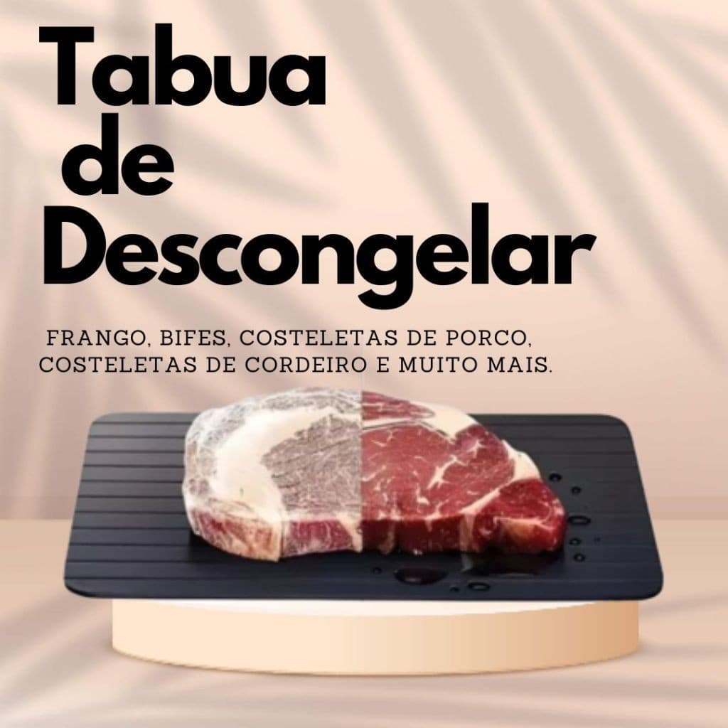 Tábua de Descongelar Rápido Carnes Alimentos Bandeja Descongelante