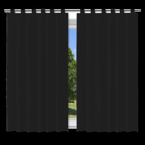 Cortina Blackout Preta Tamanho 200x140cm Com Alca Para Varo Varanda Sala Quarto