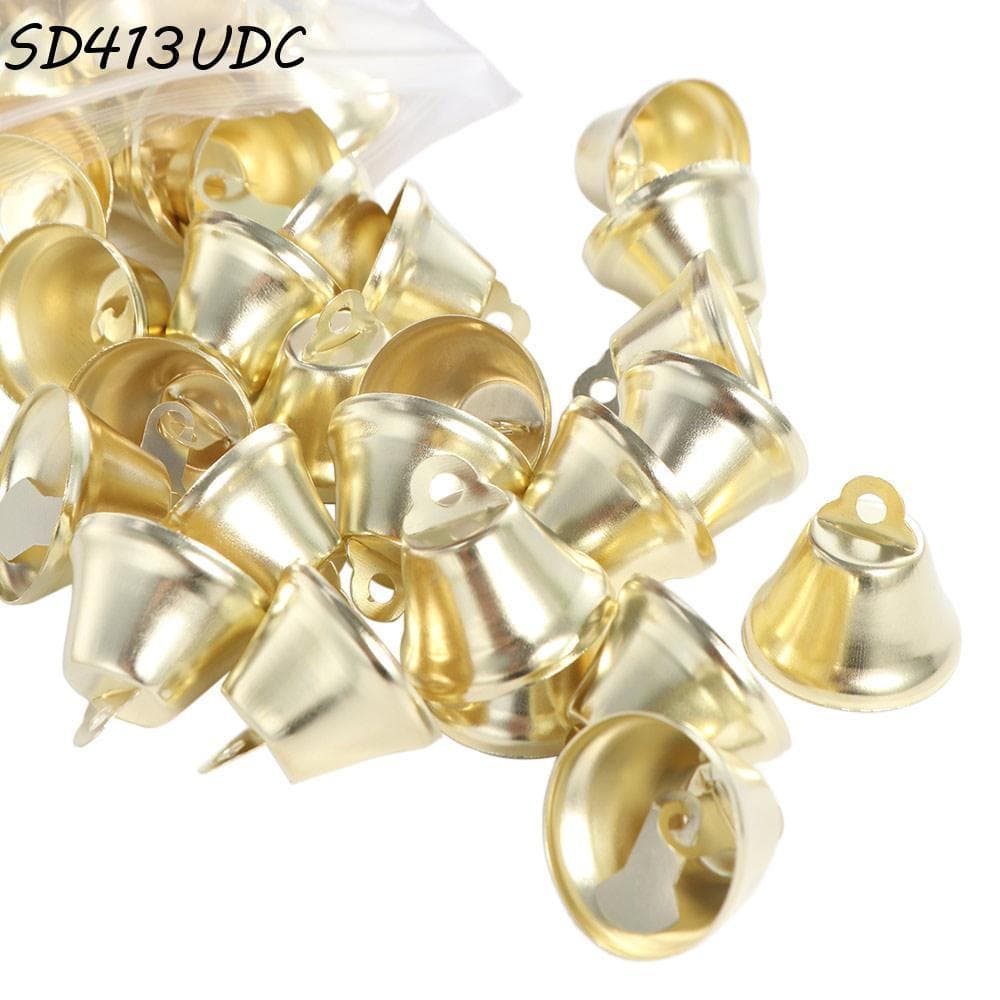 SUNDANCE 50 Peças De Sino Pequeno Dourado , Materiais De Joias De Artesanato DIY Jingle Bell , Mini Carrilhão De Vento B