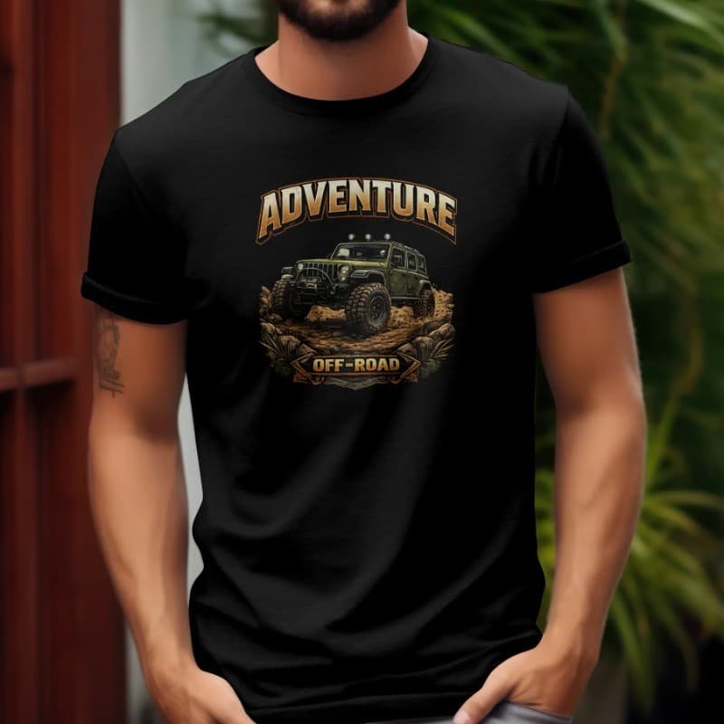 Camiseta Estampada  Jeep Adventure 4x4 Off Road Aventura Algodão Feminina e Masculina HT Co.