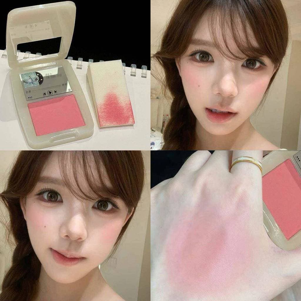 Novo estilo paleta de blush deslizante fosco brilho fino piscando maquiagem desenvolvimento de cores blush creme portáti