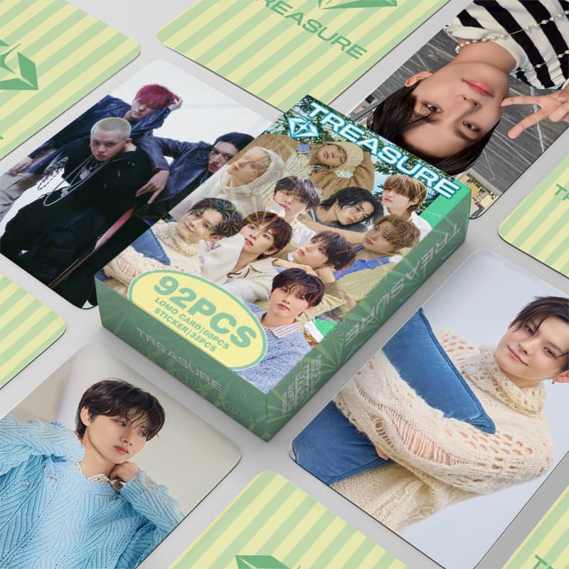 Kpop TREASURE 2026 Saudações Da Temporada Cartão Lomo 60pcs + 32pcs Adesivo