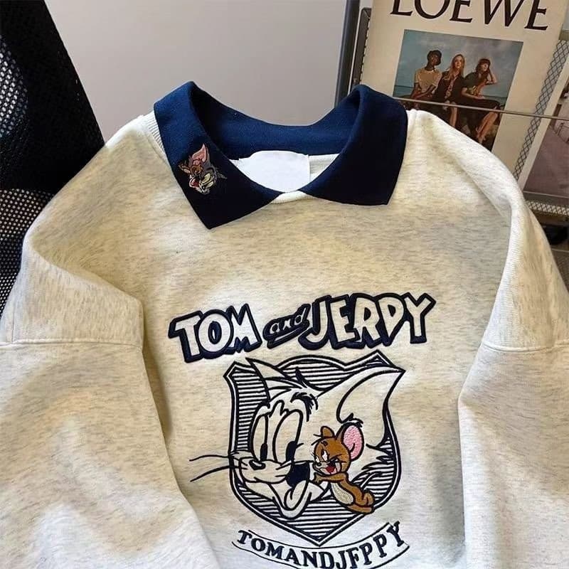 Moletom Feminino Masculino Estampado Fofo Pulôveres Casuais Soltos Plus Size