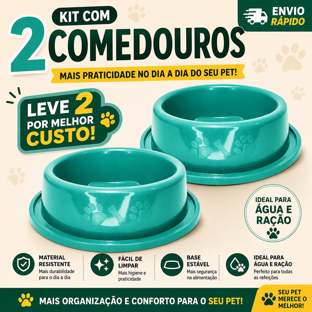 Kit 2un Comedouro Bebedouro Anti Formiga para Água e Ração 150ml 300ml 600ml 800ml 1500ml