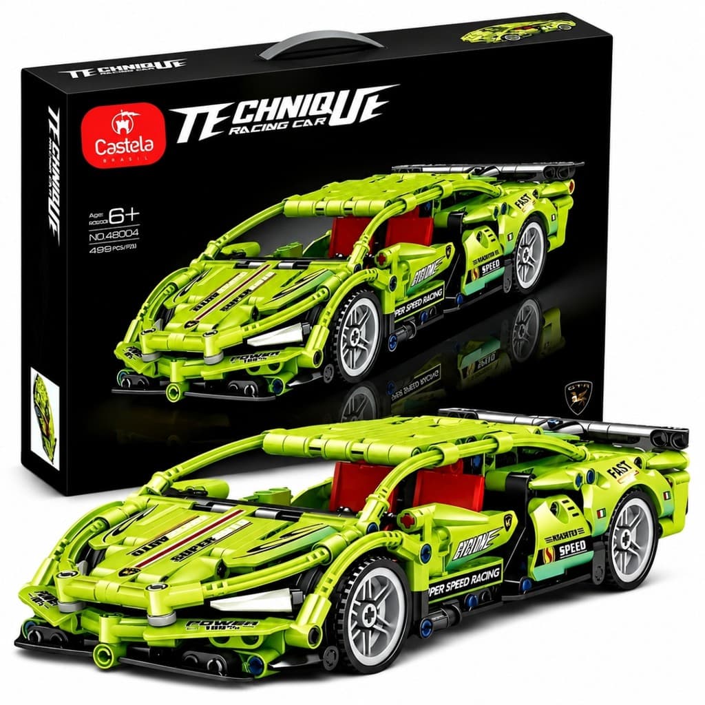 Carro de Corrida Blocos Montar 499 Peças Racing Castela