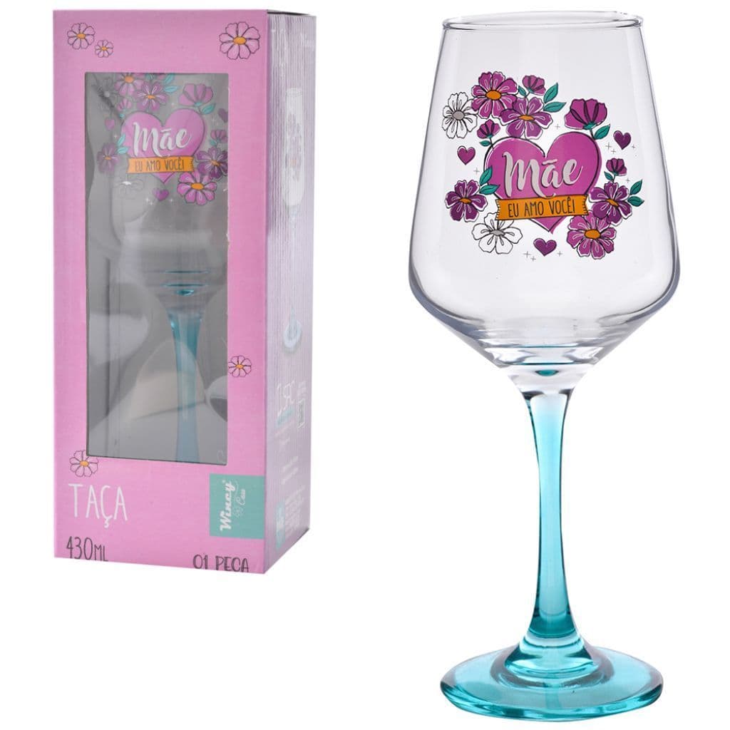 Taca De Vidro Frases Mae 430ml Fbc01047 Wincy