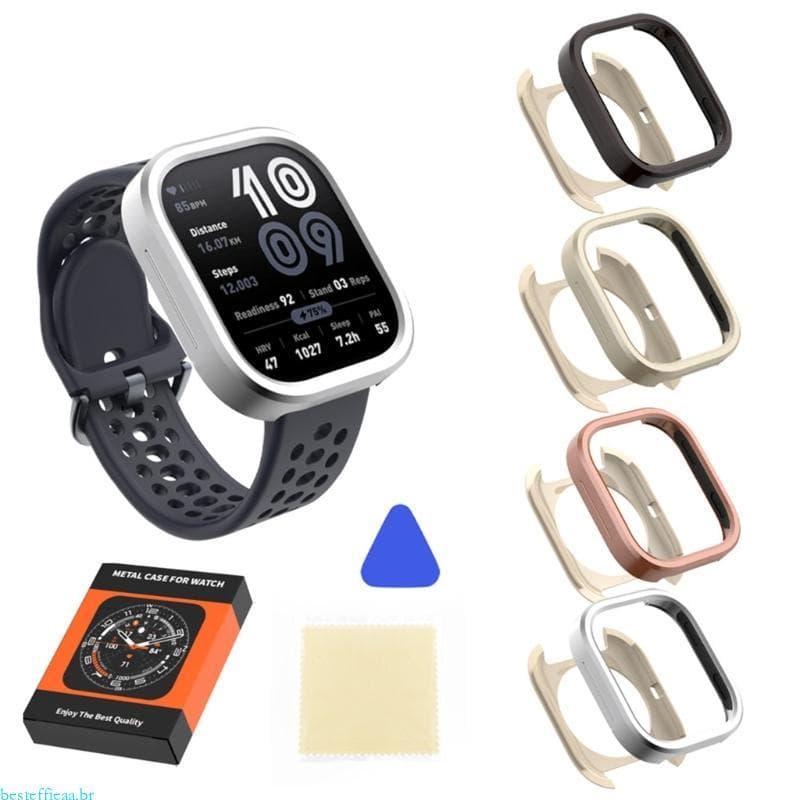 besteffie Metal Capa Habitação Para Bip 6 Smartwatch Design À Prova Choque A Riscos Scratch