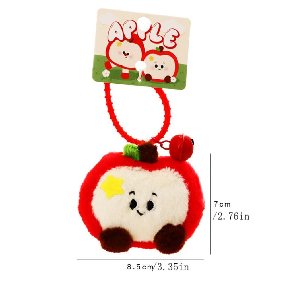 Chaveiros SVEICNA , Vermelhos Macios De Desenho Animado , Enfeites De Mochila Com Pingente De Bolsa De Frutas Fofo De Pe