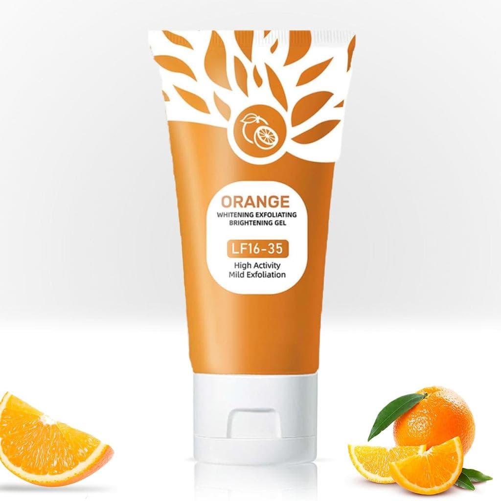 Gel Esfoliante de Enzimas de Laranja para Rosto e Corpo – O Gel de Laranja limpa profundamente e remove cravos, proporci