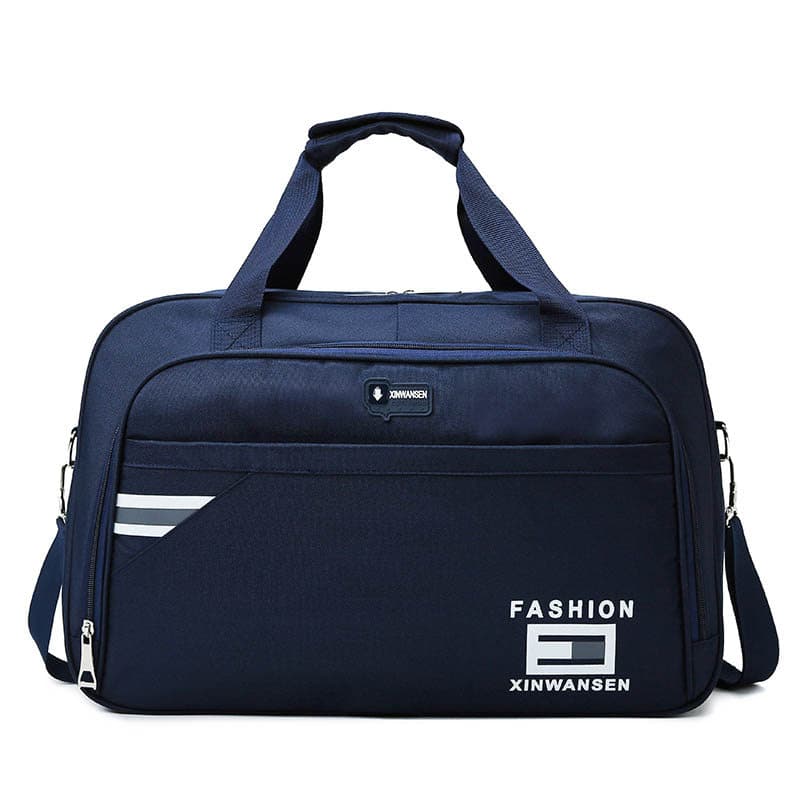 Bolsa de viagem portátil de grande capacidade, bolsa de bagagem de um ombro para homens e mulheres, bolsa de viagem de c