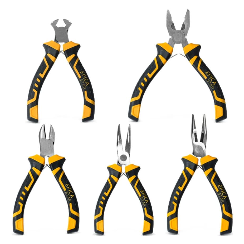 Kit 5 Alicates Mini Corte Bico Universal Profissional
