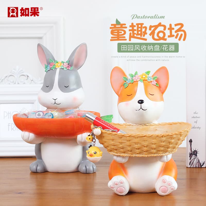 Estilo americano porta entrada chave caixa de armazenamento Animal criativo decorações para casa decoração única sala es