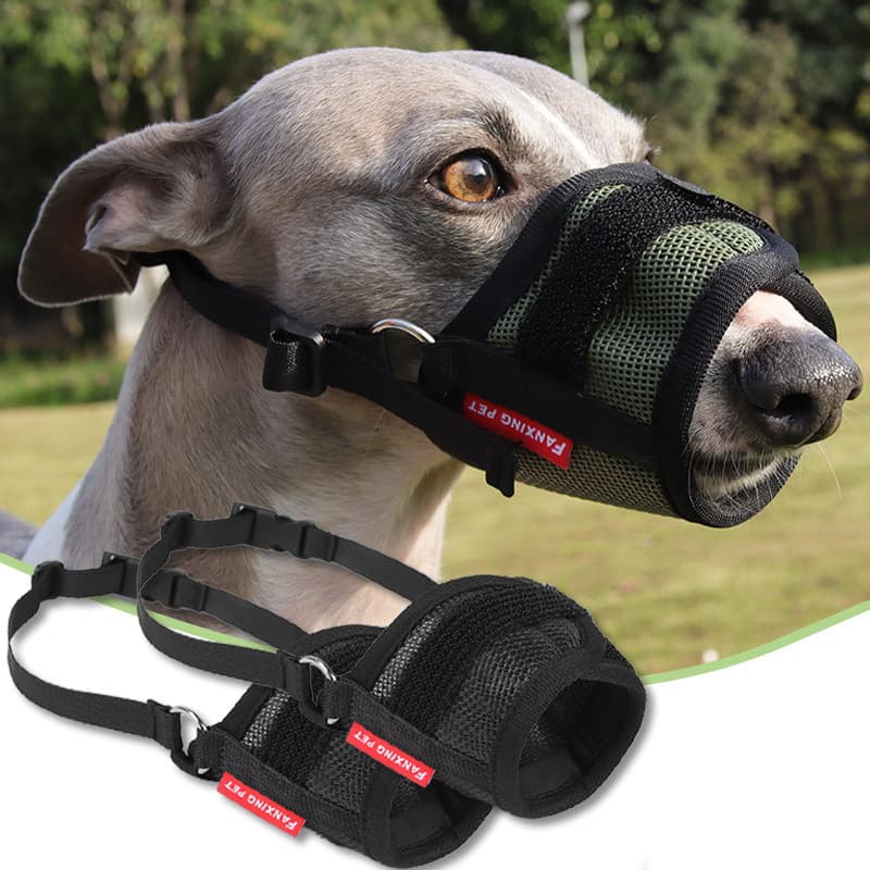 Focinheira Leve e Respirável para Cães, Anti-Mordidas, Anti-Latidos e Anti-Mastigação, Cobertura de Boca de Malha Macia