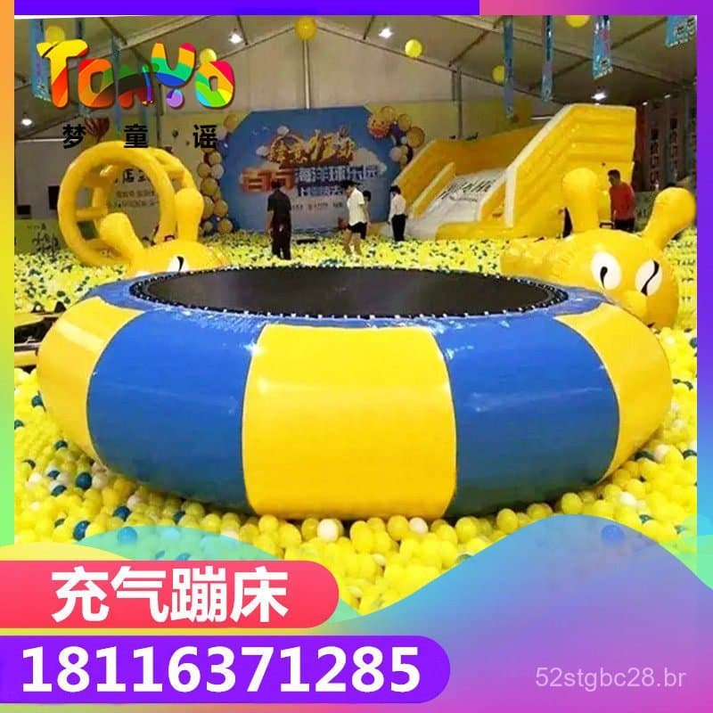 Trampolim aquático, parque aquático ao ar livre, piscina inflável de bolinhas, trampolim inflável, brinquedo infantil, t