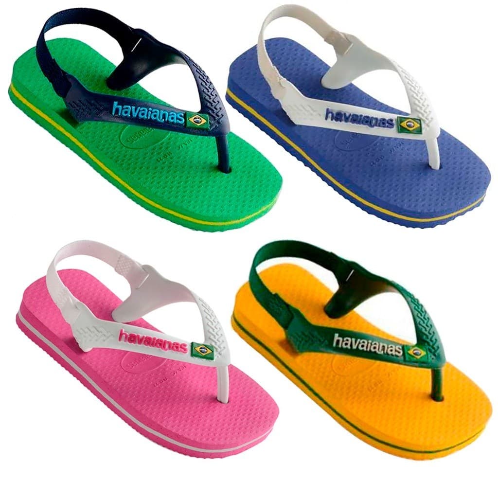 Chinelo Infantil Havaianas New Baby Brasil Logo
