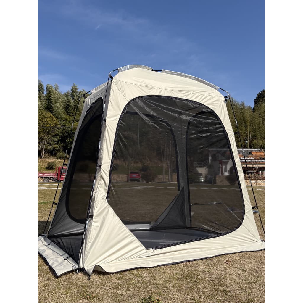 Barraca de malha respirável dupla leve, barraca à prova de mosquitos com fundo removível, barraca de pavilhão respirável