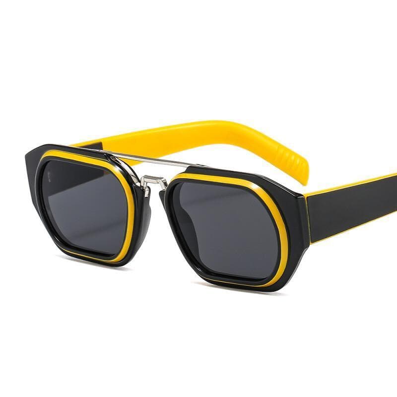 Óculos de Sol Quadrados Vintage de Armação Grande, Óculos de Sol Femininos da Moda, UV400, Óculos Masculinos para Conduç