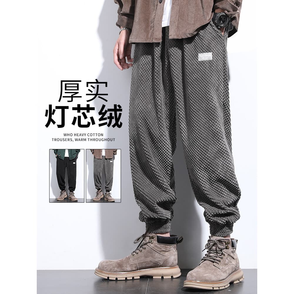 Inverno pesado veludo calças Leggings masculinas calças esportivas casuais mais gordura plus Size Sweatpants inverno mai