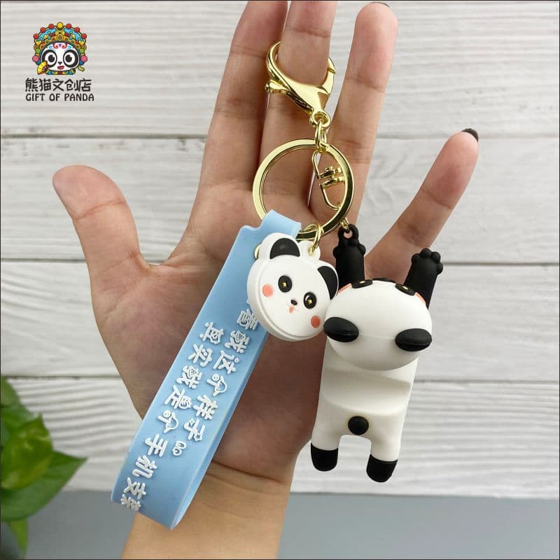 Panda chaveiro feminino bonito chave do carro pingente multifuncional portátil titular do telefone móvel viagem lembranç