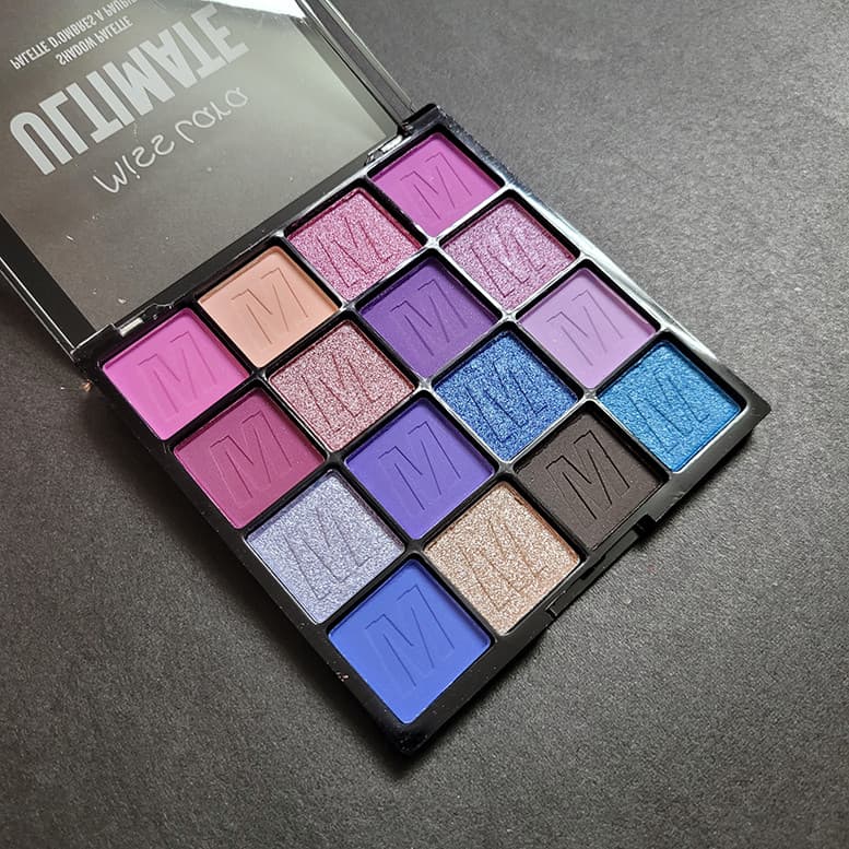 Paleta de sombras roxas violeta lavanda roxo pequeno fumado cor azul rosa roxo maquiagem de palco infantil dia 6