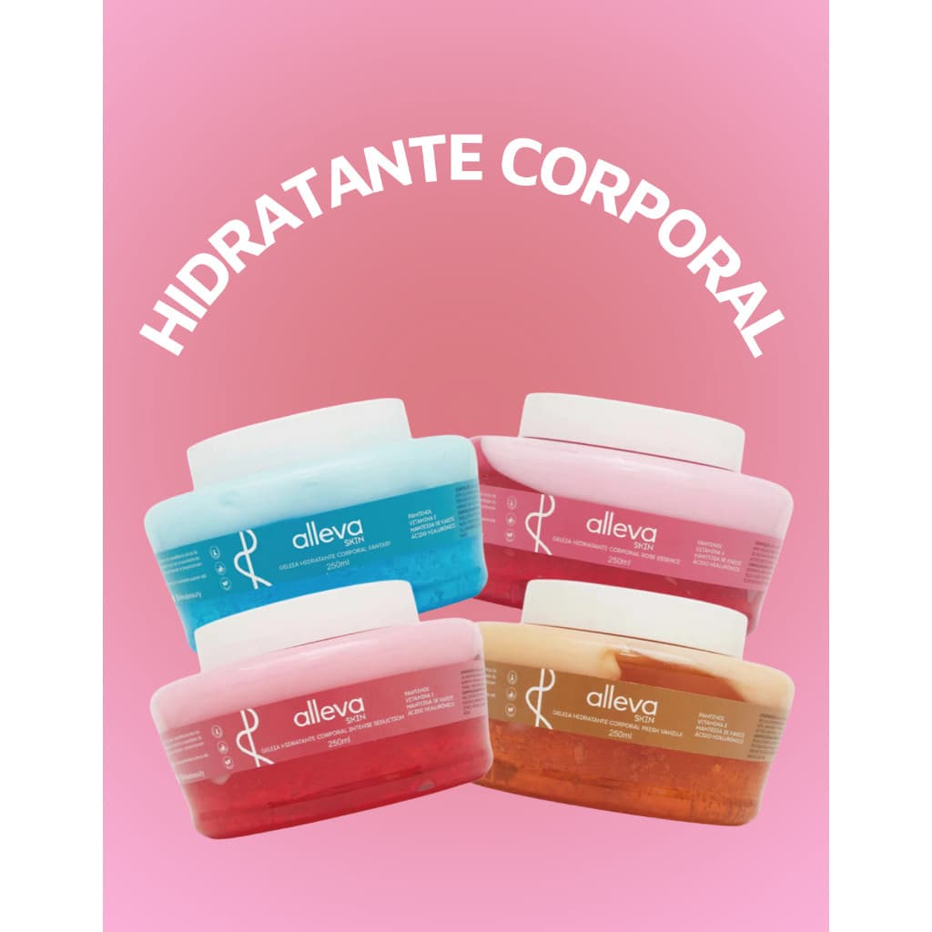 Geleia Hidratante com Brilho Shimmer e Facial Premium Perfumado Varias Fragrâncias Corpo e Rosto