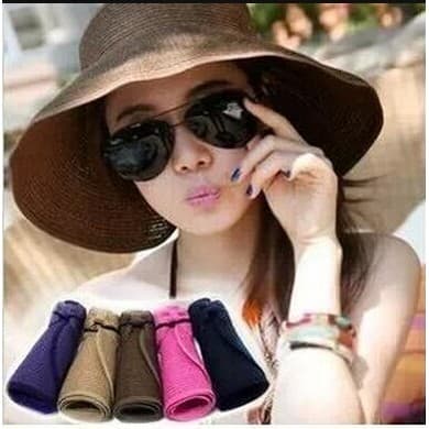 Chapéu de sol de verão feminino versão coreana chapéu de sol na moda Anti-ultravioleta dobrável chapéu de sol praia chap